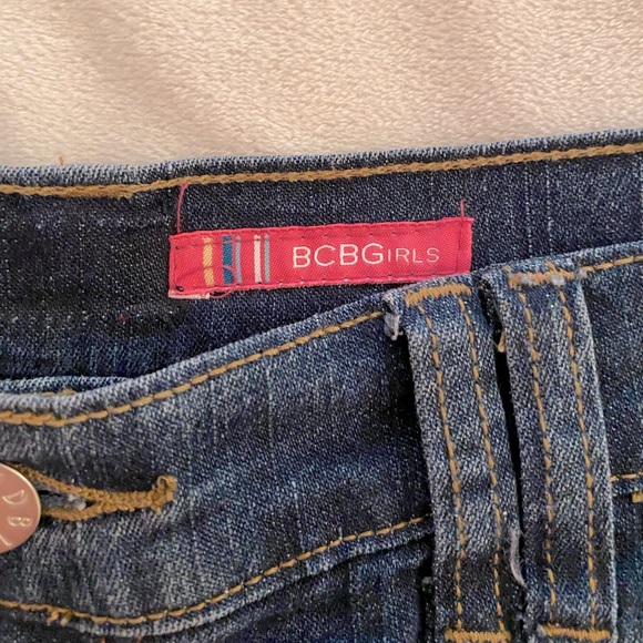 BCBGirls Jean Skirt With Ruffles - Picture 3 of 3